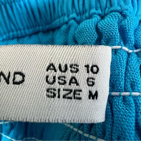 Faithfull the Brand Esti stretch mini skirt turquoise blue NWT - Picture 14 of 15